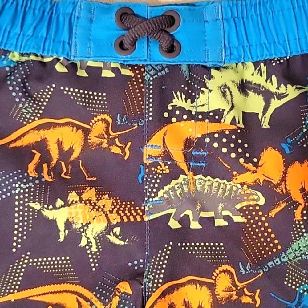NEW Toddler Boy 2-Piece Rashguard & Matching Dinosaur Shorts Swim Set